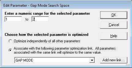 Link Parameter Search Space